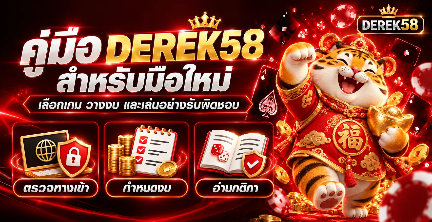 DEREK58 มือใหม่ | เลือกเกม วางงบ และเล่นปลอดภัย